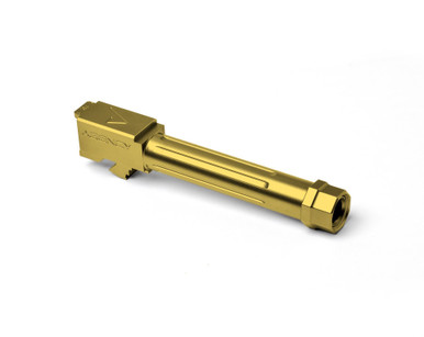 Agency Arms Gen5 Glock 19 Compatible Mid Line Barrel - 9MM, Titanium Nitride Finish, Threaded And Fluted, Fits Gen 5 Glock 19