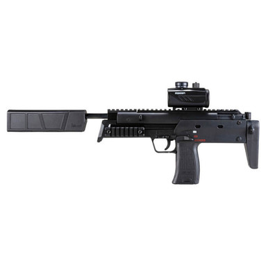 Umarex Heckler & Koch MP7 .177 Caliber Break Barrel Pellet Rifle - 490 Feet Per Second, Matte Finish, Black, Synthetic Stock, Includes Axeon Red Dot Sight