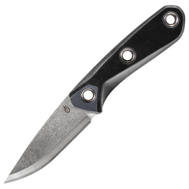 Gerber Principle Stonewash/Black Fixed Blade Knife, Plain Edge, Drop Point