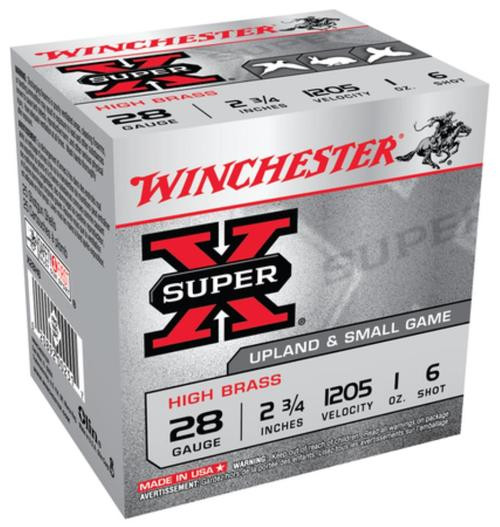 Winchester Super-X High Brass 28 Ga, 2.75", 1oz, 6 Shot, 25rd Box