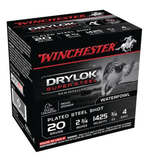 Winchester Super X Waterfowl Loads 20 Ga, 2.75", 3/4oz, 4 Shot, 25rd Box
