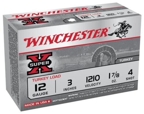 Winchester Super-X Turkey 12 Ga, 3", 1210 FPS, 1.875oz, 4 Shot Copper Plated, 10rd Box