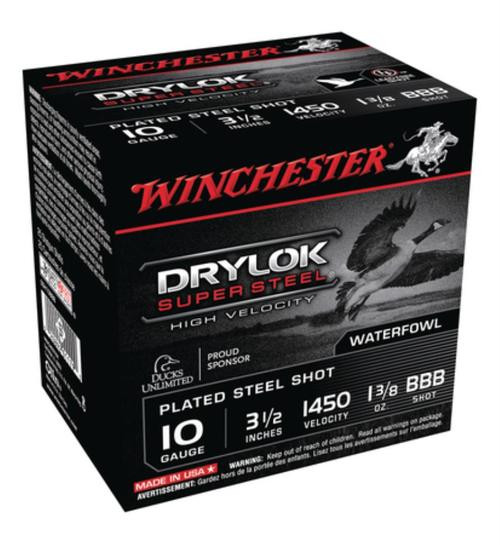 Winchester Supreme HV Steel 10Ga, 3.5" 1-3/8oz BBB Shot 25Box/10Case