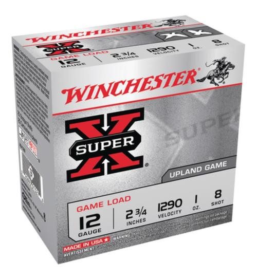 Winchester Super X 12 Ga, 2.75", 1 oz, 8 Shot, 25rd Box