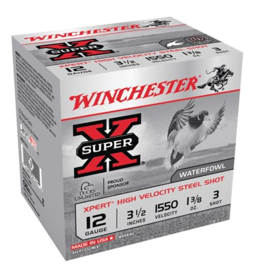 Winchester Expert Hi-Velocity 12 Ga, 3.5" 1-3/8 oz 3 Shot 25rd Box