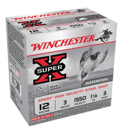 Winchester Expert Hi-Velocity 12 Ga, 3" 1-1/8 oz 3 Shot 25Box/10Case