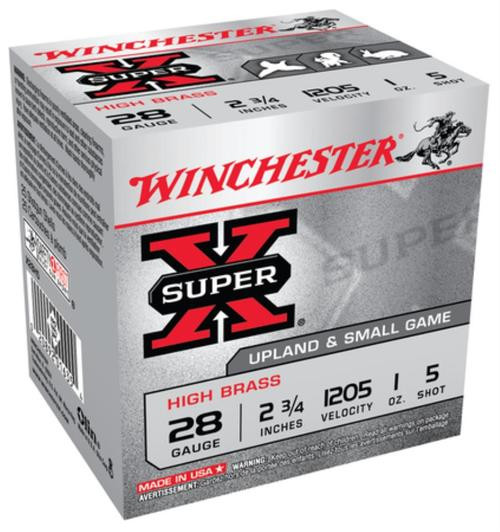 Winchester Super-X High Brass 28 Ga, 2.75" 1 oz 5 Shot 25 Box