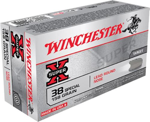 Winchester Super-X .38 Special 158 Gr, Lead Round Nose, 50rd Box
