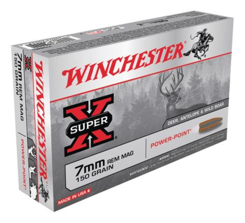 Winchester Super-X 7mm Rem Magnum 150gr, Power-Point 20rd Box