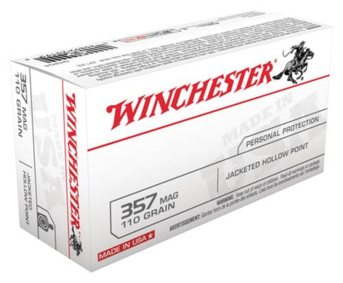 Winchester 357 Rem Magnum Jacketed Hollow Point 110gr, 50Box/10Case