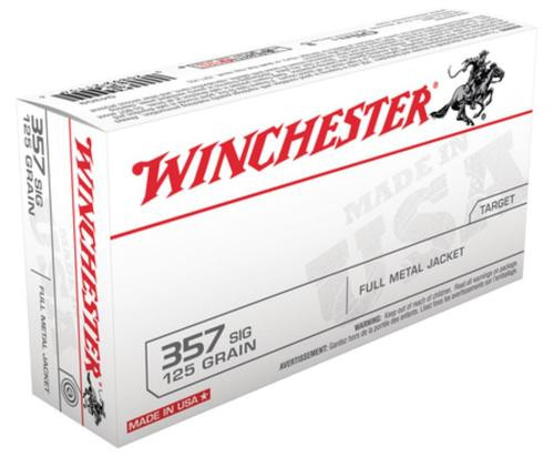 Winchester 357 Sig Sauer Full Metal Jacket 125gr, 50rd Box
