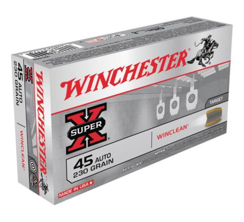 Winchester WinchesterClean 45 ACP 230gr, Brass Enclosed Base, 50rd Box