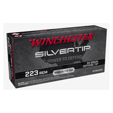 Winchester Silvertip .223 Rem Ammuntion Defense Tip 64 Grain W223ST 20 Rounds