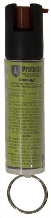 Sabre Protector Dog Pepper Spray Contains 14 Bursts .75 12ft, Keyring