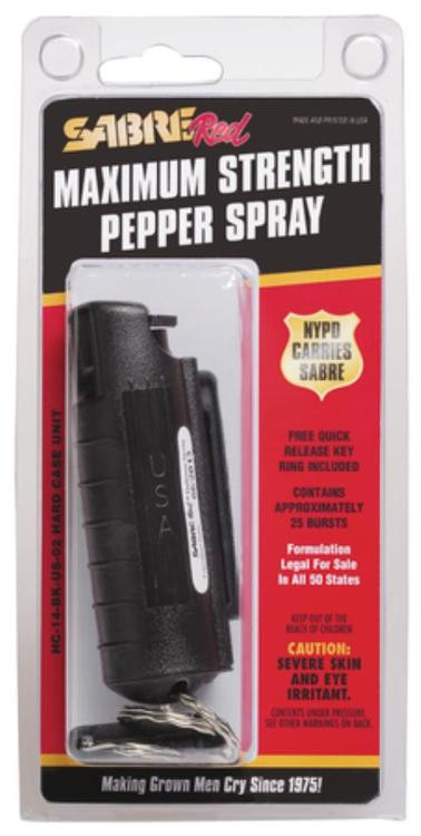 Sabre Red Pepper Spray Hard Case Black .54 Ounce