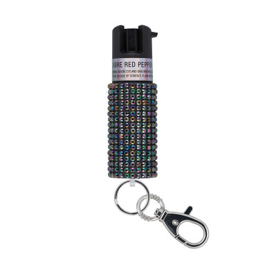 SABRE Pepper Spray With Jeweled Design And Snap Clip