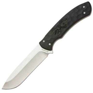 Browning Large Skinner Primal Fixed Blade Knife 3.25" Drop Point 8Cr14MoV Stainless Polished Blade Polymer Handle Black