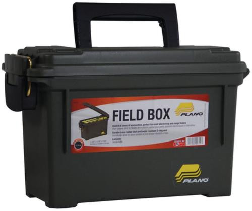Plano Field Box Brass 11.625x5.125x7.125" Olive Drab Green