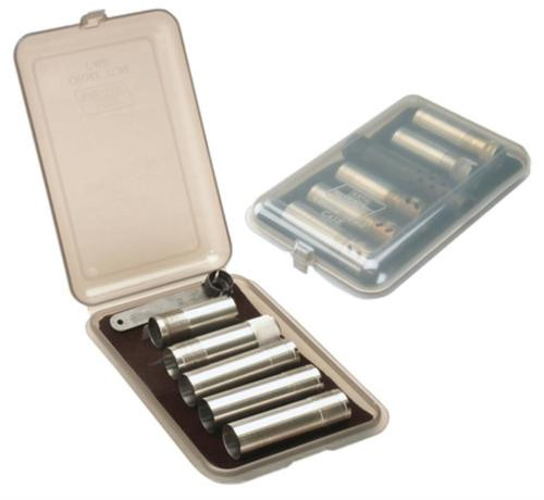 MTM Choke Tube Case 6 Extended Tubes Clear Smoke Poly
