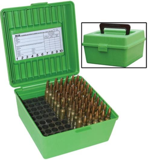 MTM Rifle Ammo Deluxe R-100 Magnum 100 rd Polypropylene Green