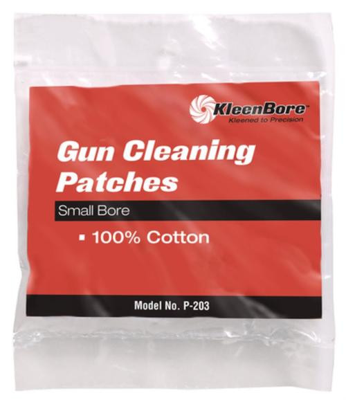 Kleen Bore 100% Cotton Cleaning Patches Small Bore 100 Per Package
