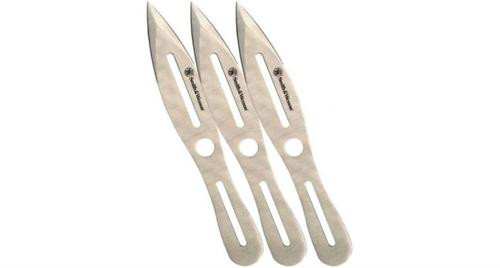 Smith & Wesson Bullseye Throwing Knife Set, Dagger Point 3Cr13 Stainless Steel, Nylon Sheath, 3 Knives