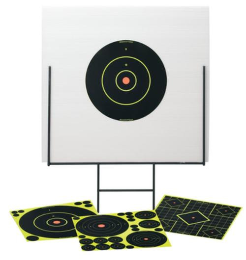 Birchwood Casey Shoot-N-C Portable Range Kit Self-Adhesive Bullseye Includes Plastic Backboard/Steel Frame/Targets