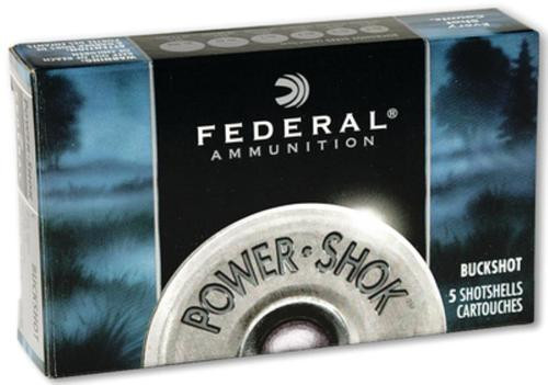 Federal Power Shok 20 Ga, 3", 18 Pellets, 2 Buck Shot, 5rd Box