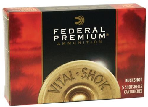 Federal Premium, Vital Shok, 12 Ga 3.5", 00 Buck, 2 1/4oz, Buckshot, 18 Pellets, 5rd Box