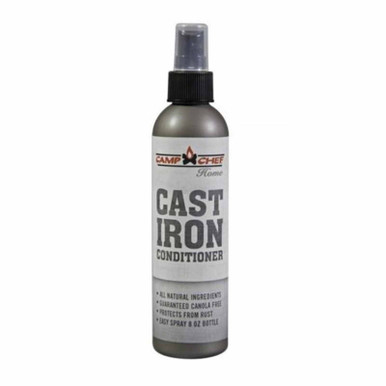 Camp Chef Premium Cast Iron Conditioner Spray 8 Oz. CSCP Grey Quantity: 1 Volume: 8 oz