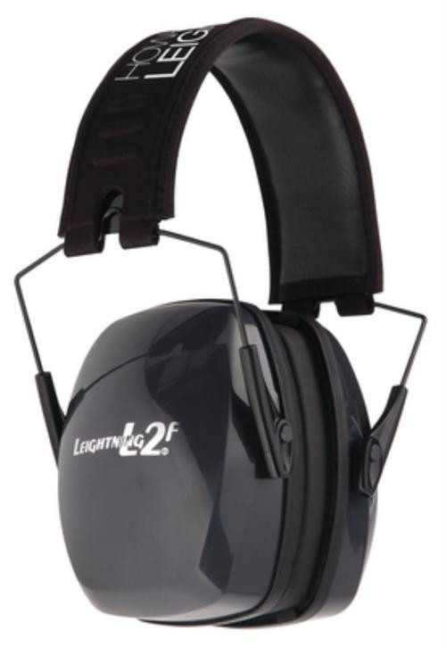Howard Leight Leightning L2f Folding Earmuff Black Headband With Charcoal Gray Earcups