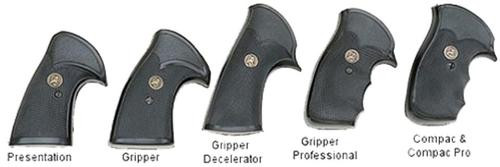 Pachmayr Gripper Professional Pistol Grip Colt Python/Trooper Black Rubber