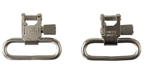 Uncle Mike's 1.25" Quick Detach Nickel Sling Swivels, SS