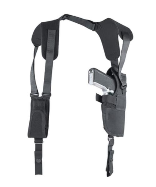 Uncle Mike's Pro-Pak Vertical Shoulder System 05, 5" Large Auto, Right Hand, Black Nylon