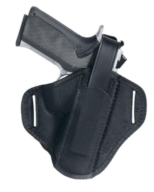 Uncle Mike's Belt Slide Holster 16, 3.25-3.75" Barrel Medium/Large Auto, Black Laminate