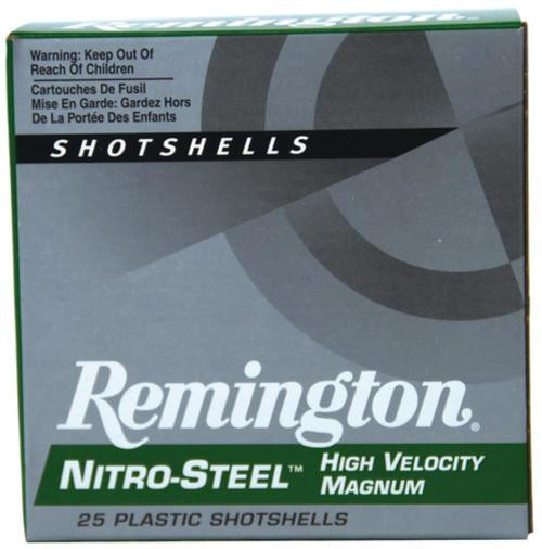 Remington Nitro-Steel 12 Ga, 3", 1375 FPS, 1.25oz, 3 Steel Shot, 25rd Box