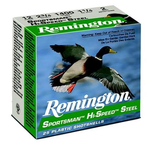 Remington Sportsman Steel Loads 12 Ga, 2.75", 1.1oz, 2 Shot, 25rd Box
