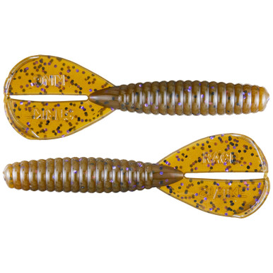 Strike King Rage Twin Tail Menace Grub 8pk Green Pumpkin Pearl