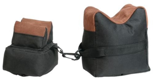 Outdoor Connection Two-Piece Bench Bags Fabric and Leather Black Filled