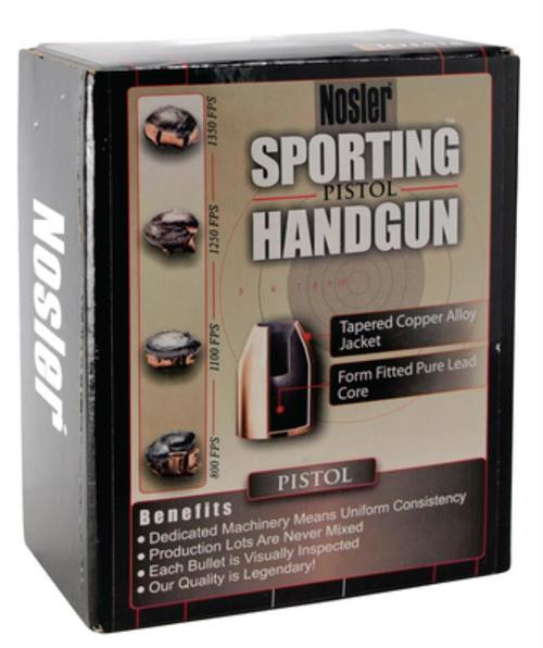 Nosler Sporting Handgun Bullets .355 Diameter 124 Grain Jacketed Hollow Point 250 Per Box,NOT AMMO THESE ARE RELOADING BULLETS