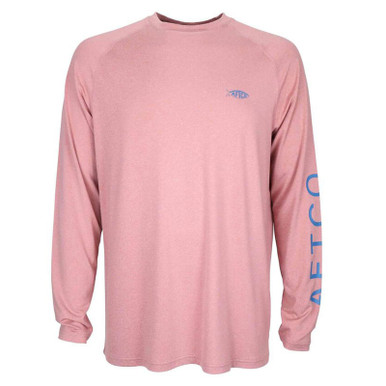 Aftco Men's Samurai 2 Performance Shirt Hazy Rose Heather 2X