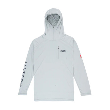 Aftco Jason Christie Hooded LS Performance Shirt Gray M
