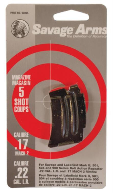 Savage MKII 5rd 22 LR/17 Mach 2 Blued Steel