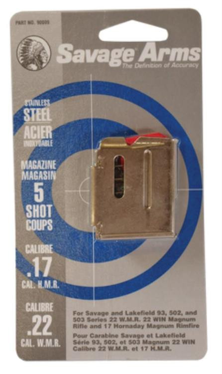 Savage 93 Series 22 WMR/17 HMR 5 rd Stainless Finish
