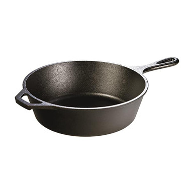 Lodge Cast Iron Deep Skillet, Pre-Seasoned, 10.25-inch (Black)