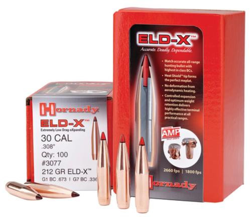 Hornady Rifle Reloading Bullets, 6.5mm, 143gr, ELD-X, 100 Per Box,NOT AMMO THESE ARE RELOADING BULLETS