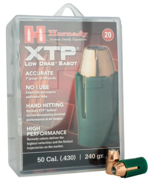 Hornady XTP Reloading Bullets 50 Black Powder Sabot, TP Hollow Point Bullet 230gr, 20 PK, NOT AMMO THESE ARE RELOADING BULLETS