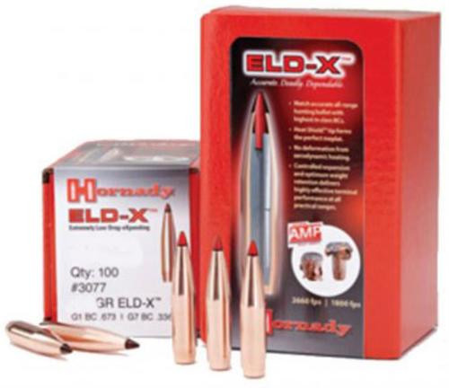 Hornady Rifle Bullet, .277 Caliber, 145gr, ELD-X, 100 Per Box, NOT LOADED, NOT AMMO THESE ARE RELOADING BULLETS