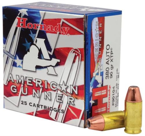Hornady American Gunner .380 ACP 90gr, XTP Hollow Point, 25rd Box