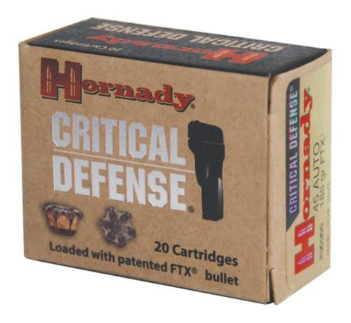 Hornady Critical Defense 45 ACP, 185gr Flex Tip HP, 20rd Box
